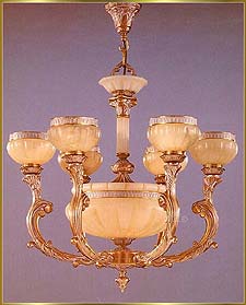 Alabaster Chandeliers Model: RL 1465-70